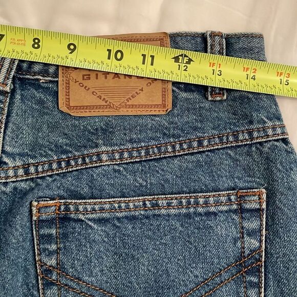Gitano VTG 90s High Waisted Tapered Denim Mom Blue Jeans Womens Size 14 Short - Picture 5 of 13